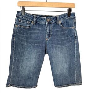 Banana Republic Women’s Mid Rise Stretch Blue Denim Bermuda Shorts Sz 6
